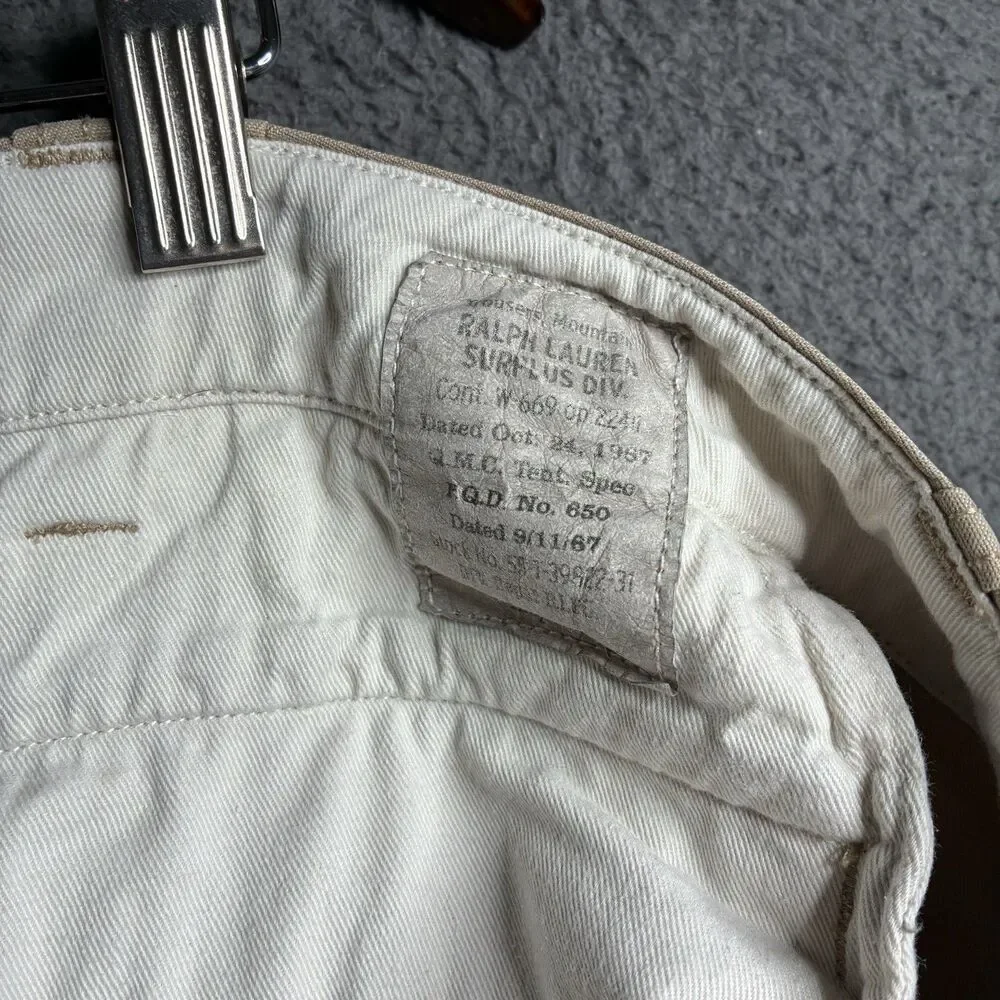 Polo Ralph Lauren Cargo Pants Size 46B Utility Paratrooper Adjustable Waist Army
